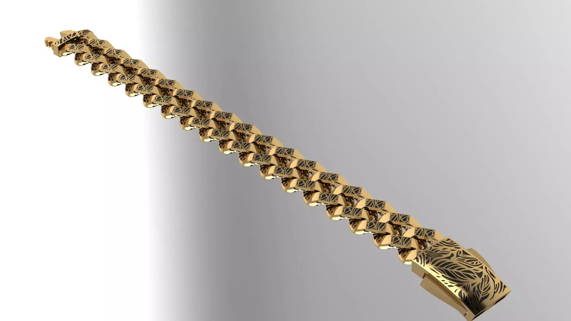 patterned gourmet bracelet 3D print model_2