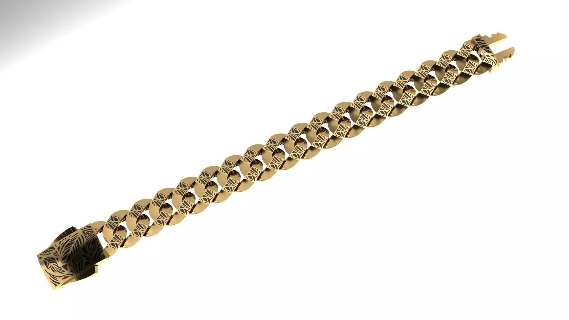 patterned gourmet bracelet 3D print model_1