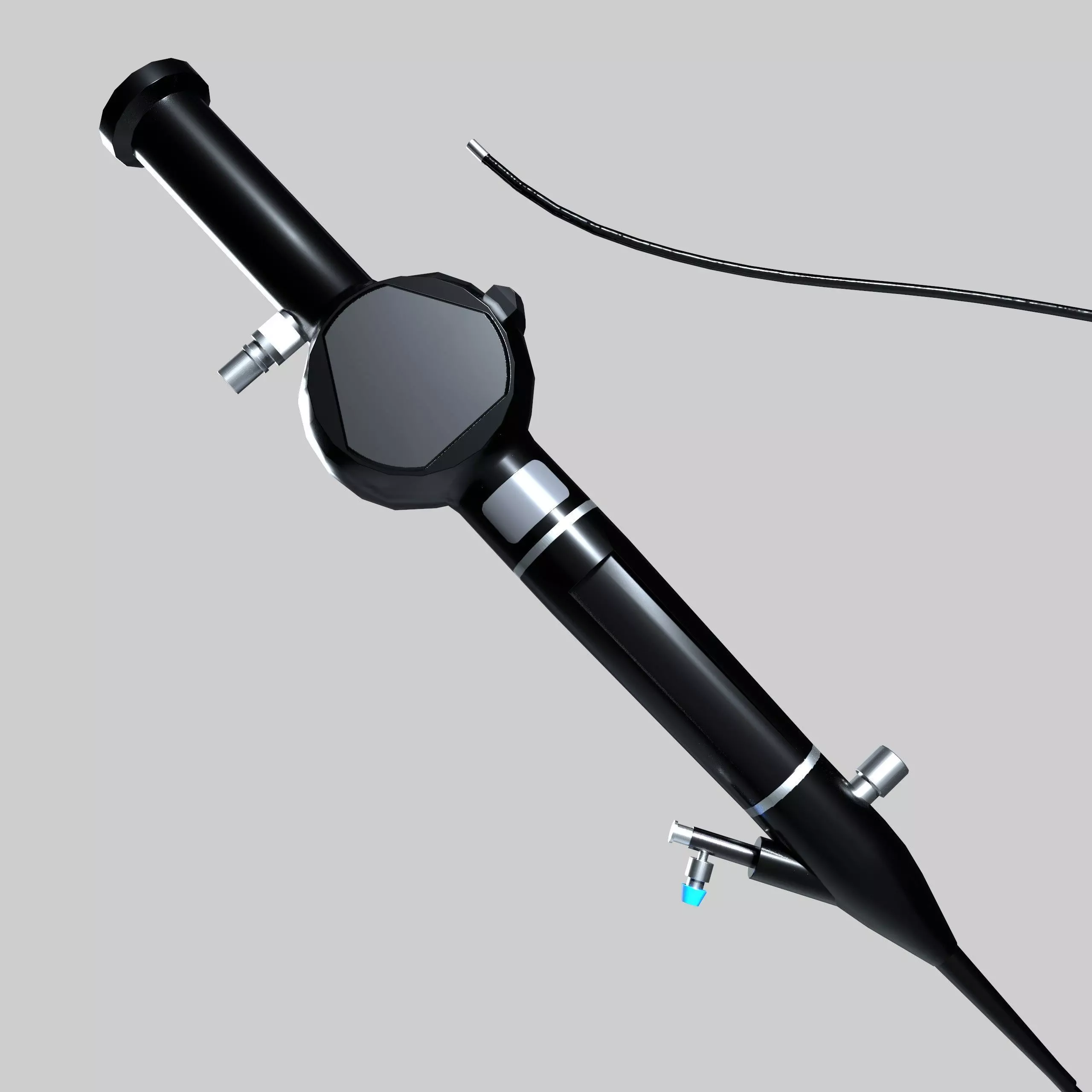 FLEXIBLE URETERORENOSCOPE Low-poly 3D model_4