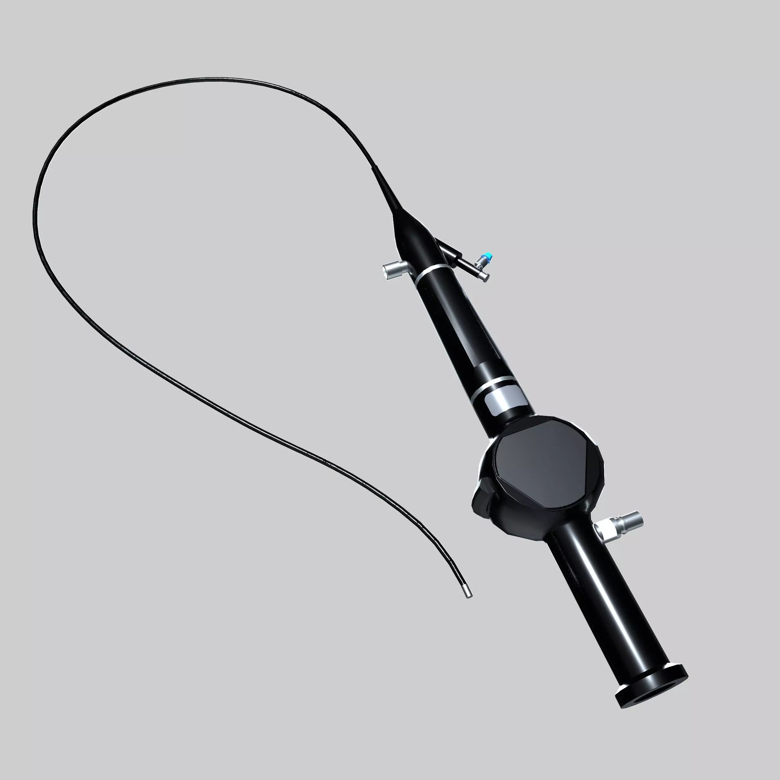 FLEXIBLE URETERORENOSCOPE Low-poly 3D model_1