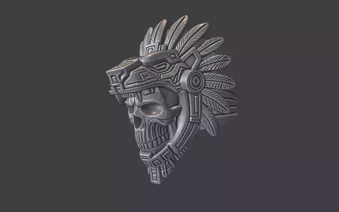 mayan inca style skull jaguar warrior ring