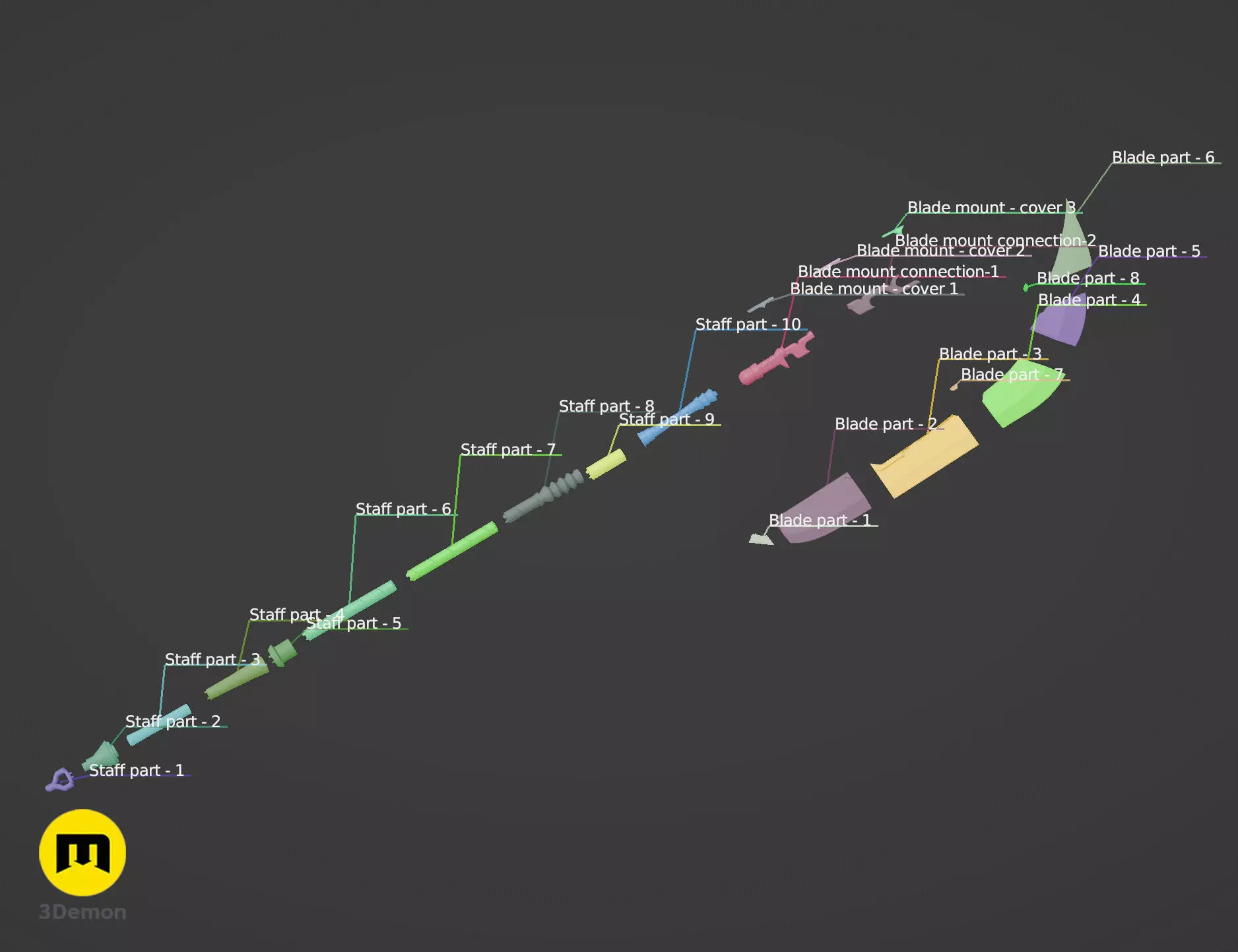 KPop Demon Hunters - Mira Spear 3D print model_4