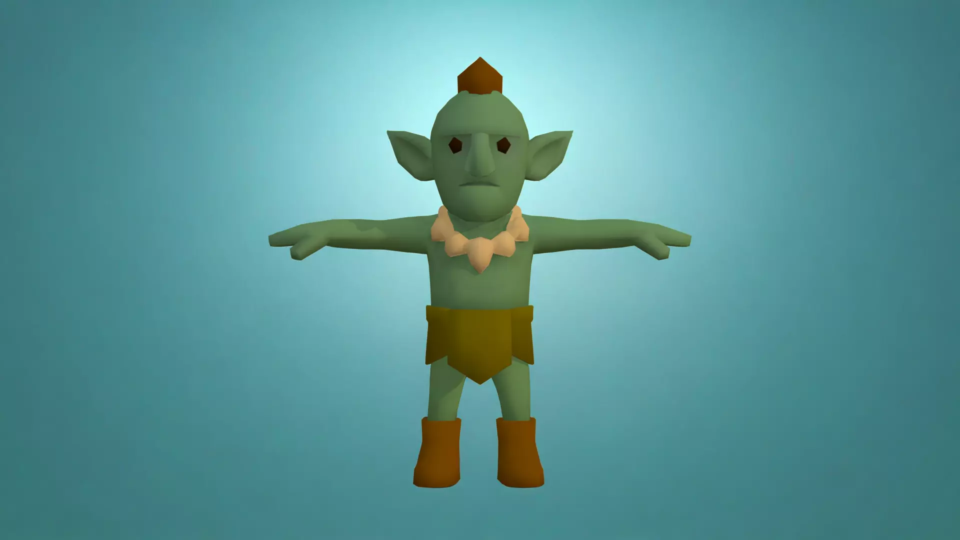 Low-Poly Stylized Goblin Character Low-poly 3D model_1