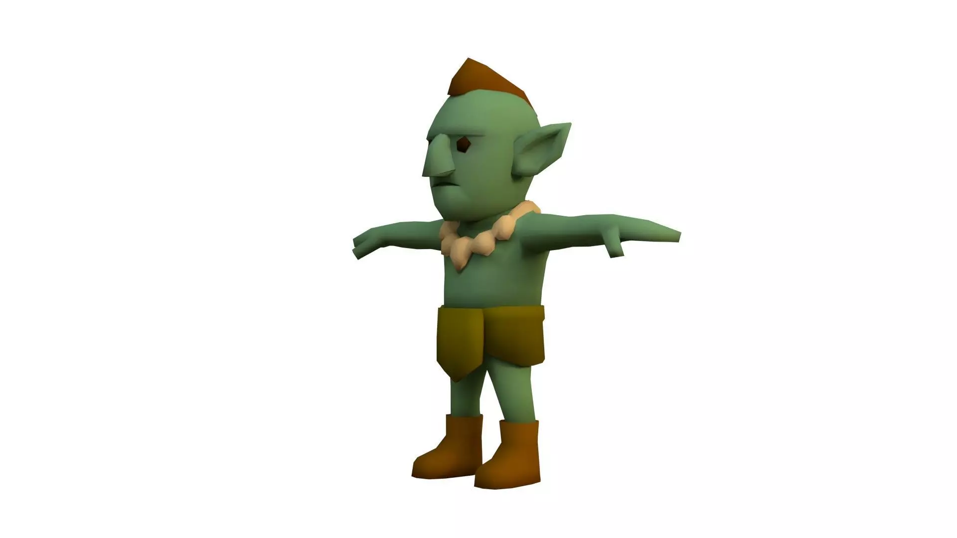Low-Poly Stylized Goblin Character Low-poly 3D model_9