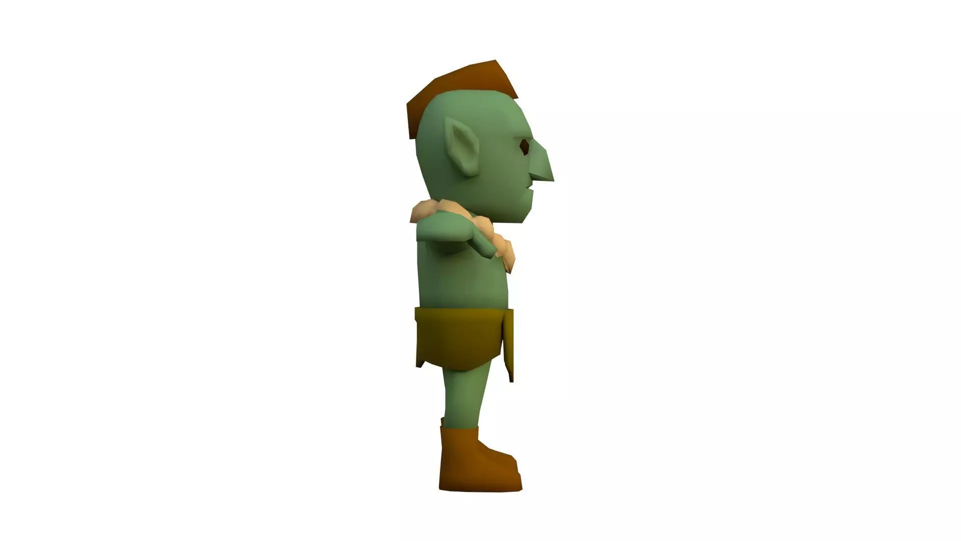 Low-Poly Stylized Goblin Character Low-poly 3D model_4