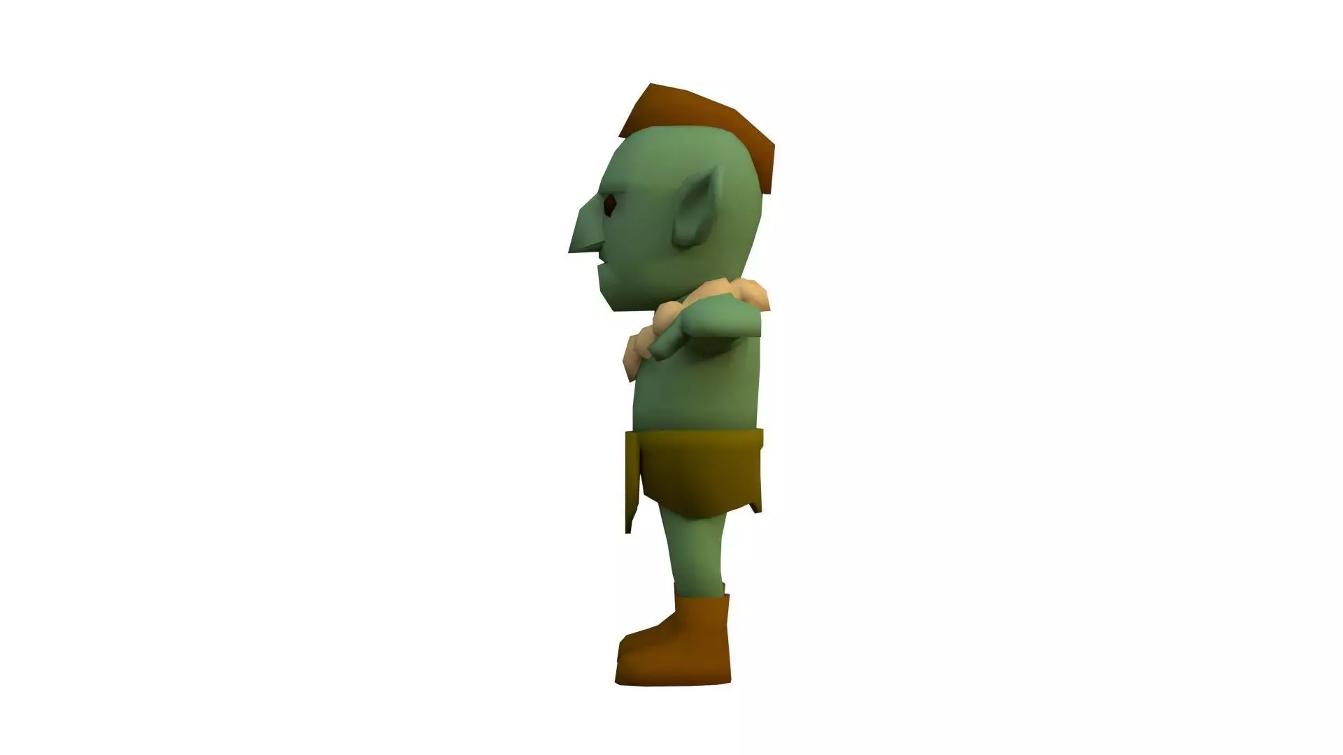 Low-Poly Stylized Goblin Character Low-poly 3D model_8