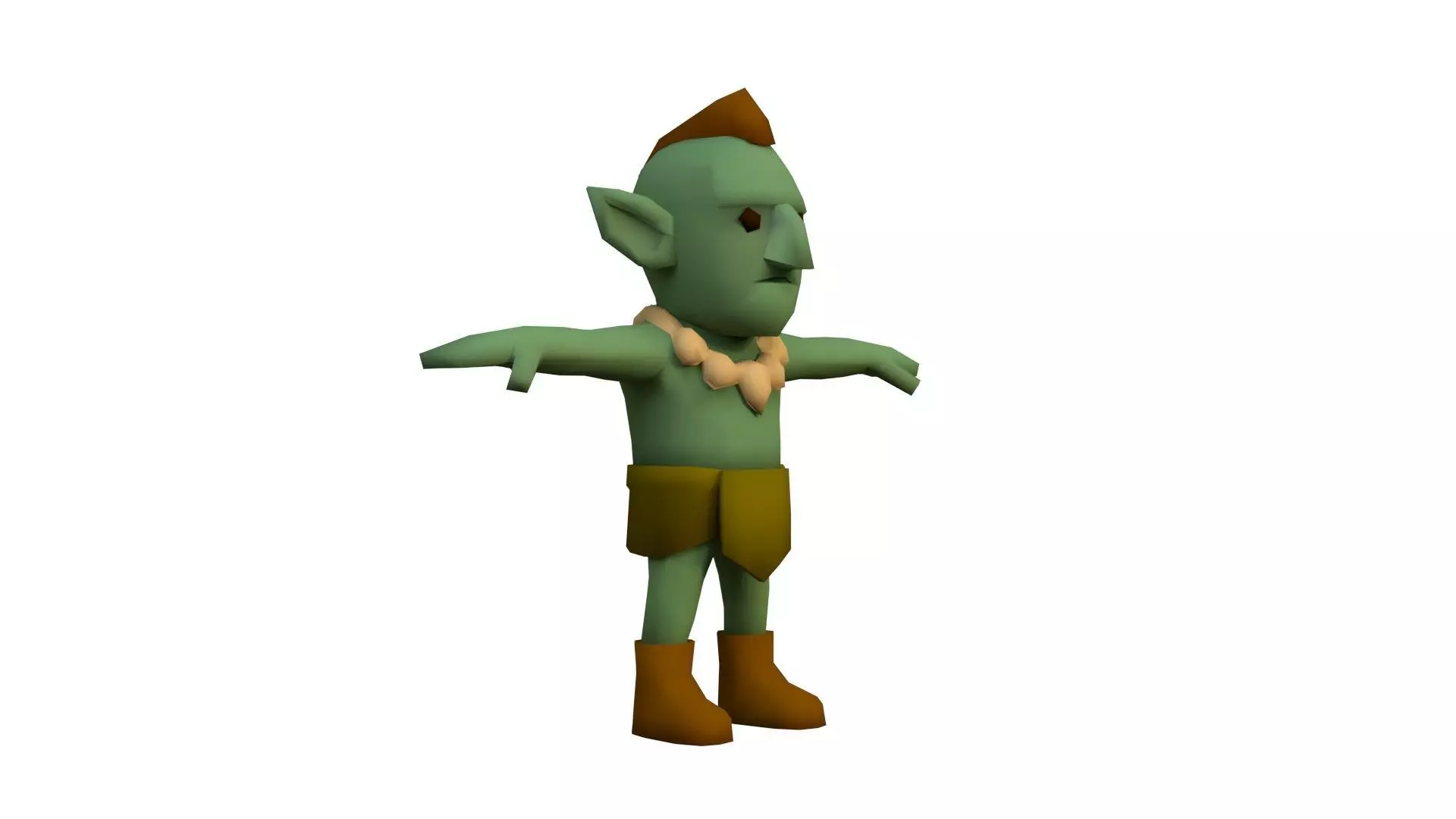 Low-Poly Stylized Goblin Character Low-poly 3D model_3