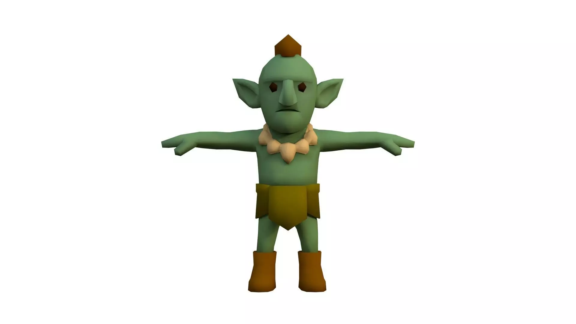 Low-Poly Stylized Goblin Character Low-poly 3D model_2