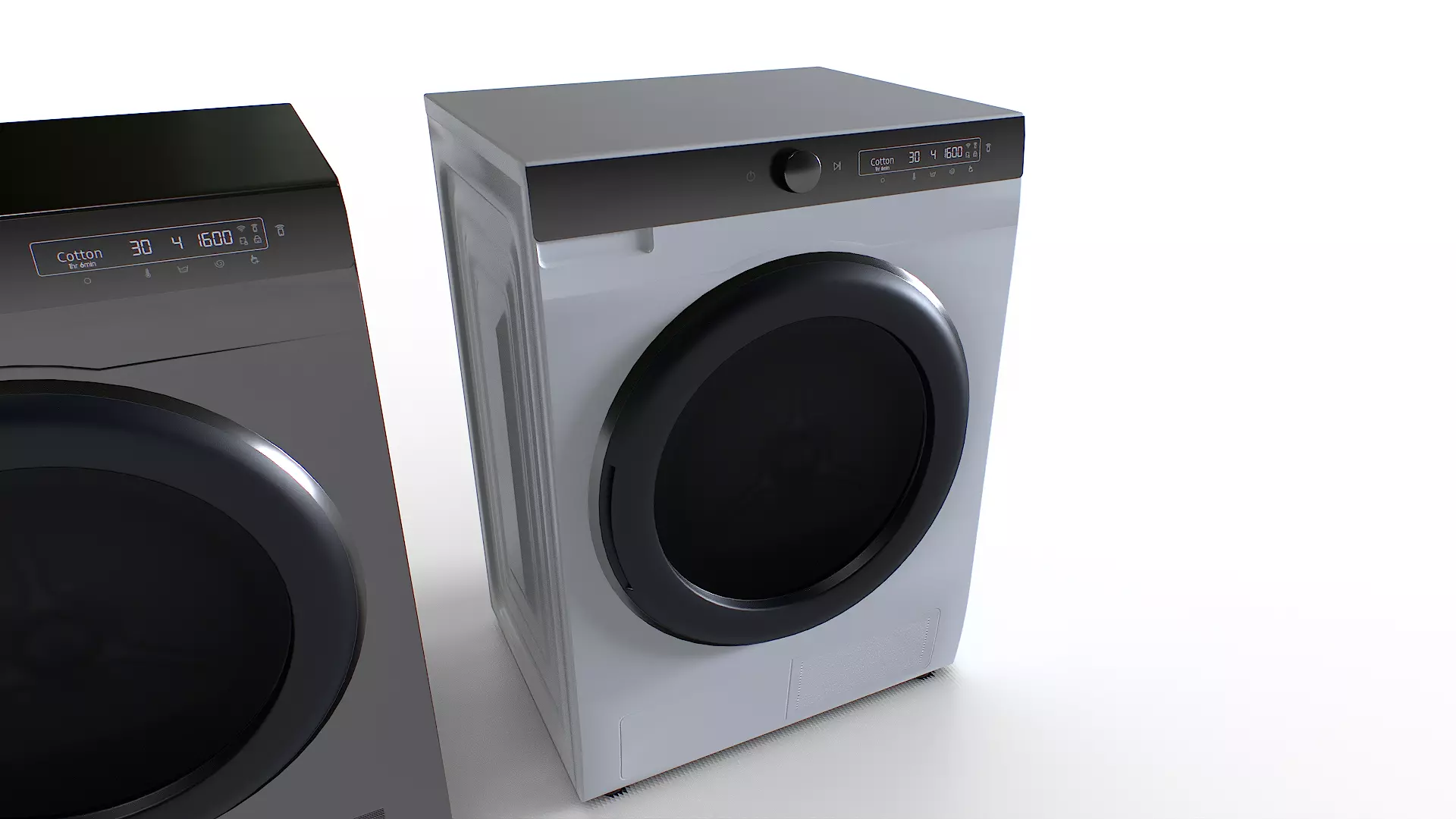 Washing Machine Set 3 Low-poly 3D model_3