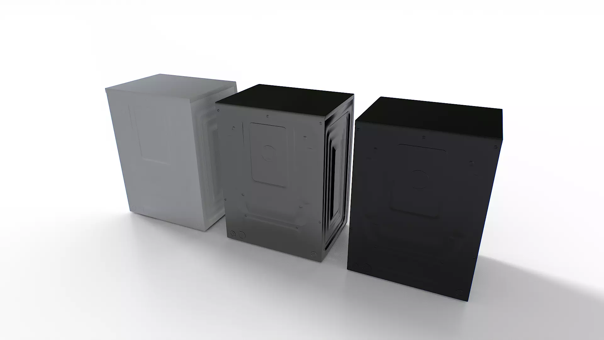 Washing Machine Set 3 Low-poly 3D model_7