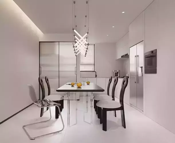 Modern living room dining room interior scenes 330