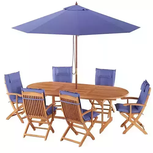 Garden Dining Set Maui with Parasol