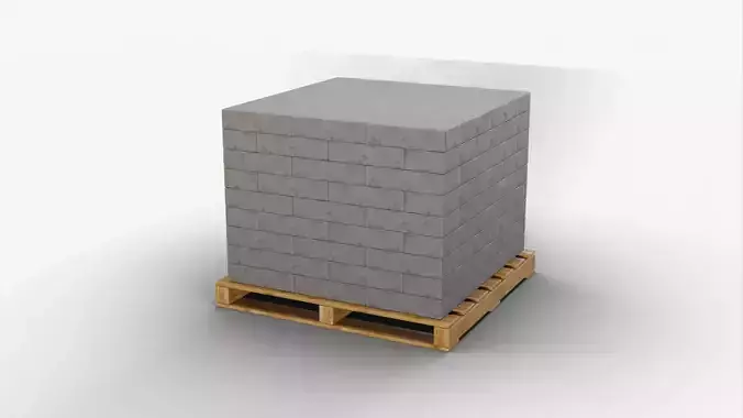 Wooden Pallet with Bricks 5