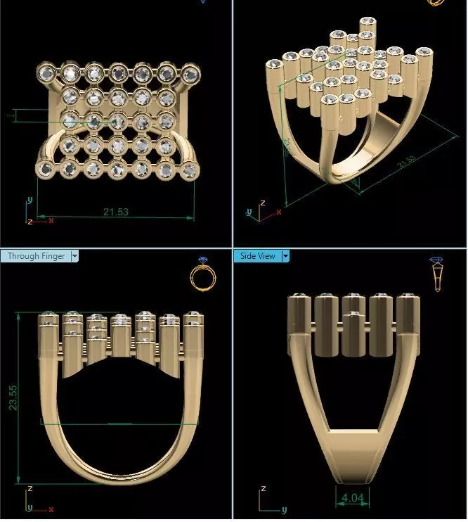 Women Ring Render 3dm STL MTL SLC JCD OBJ FBX Details 3D print model_16