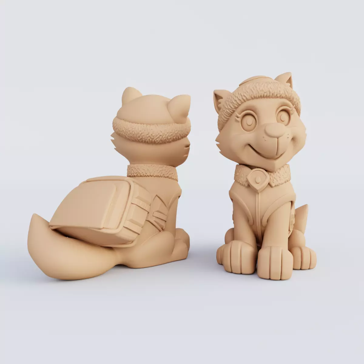 3D Printable Paw Patrol Figurine Set STL Format 3D print model_4