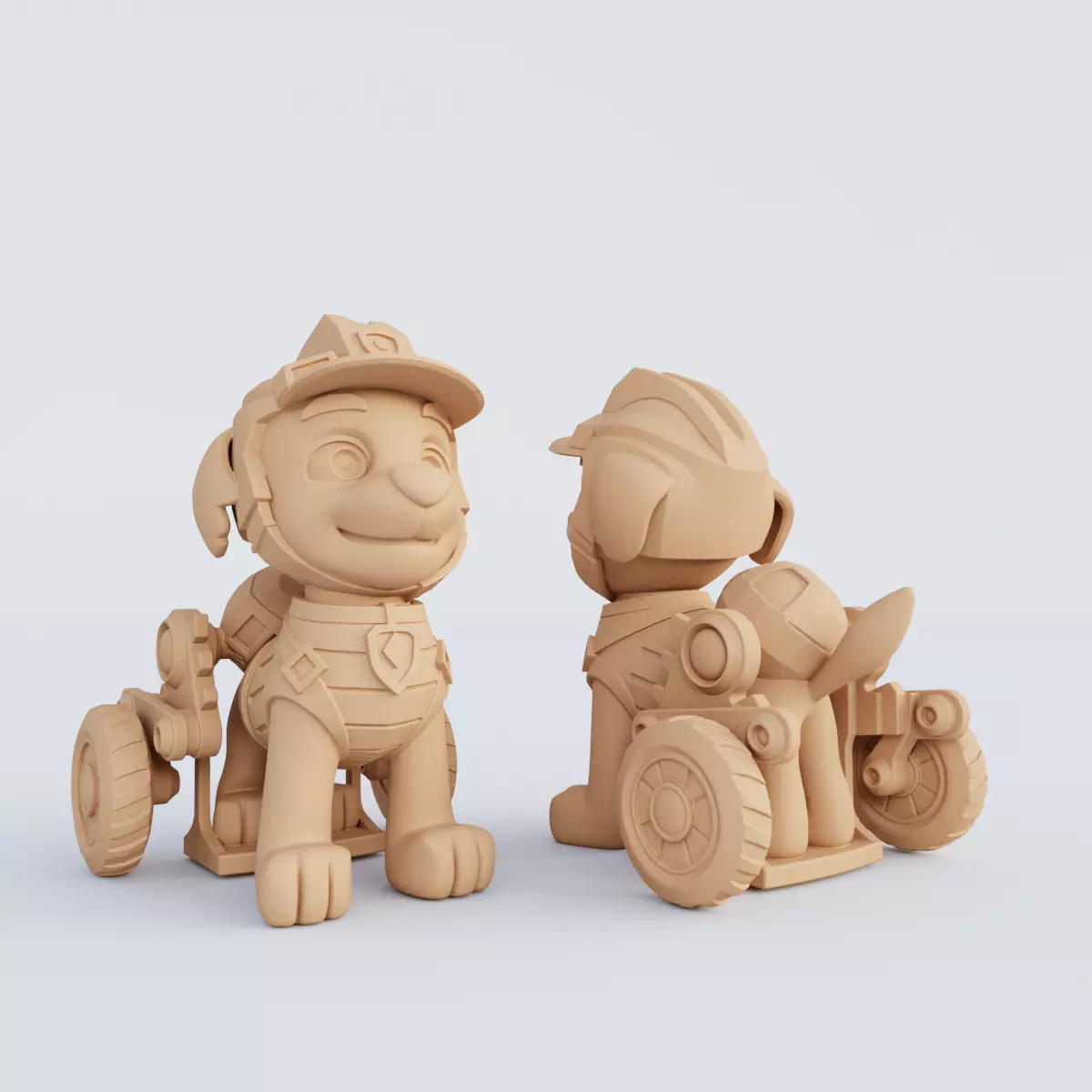 3D Printable Paw Patrol Figurine Set STL Format 3D print model_1