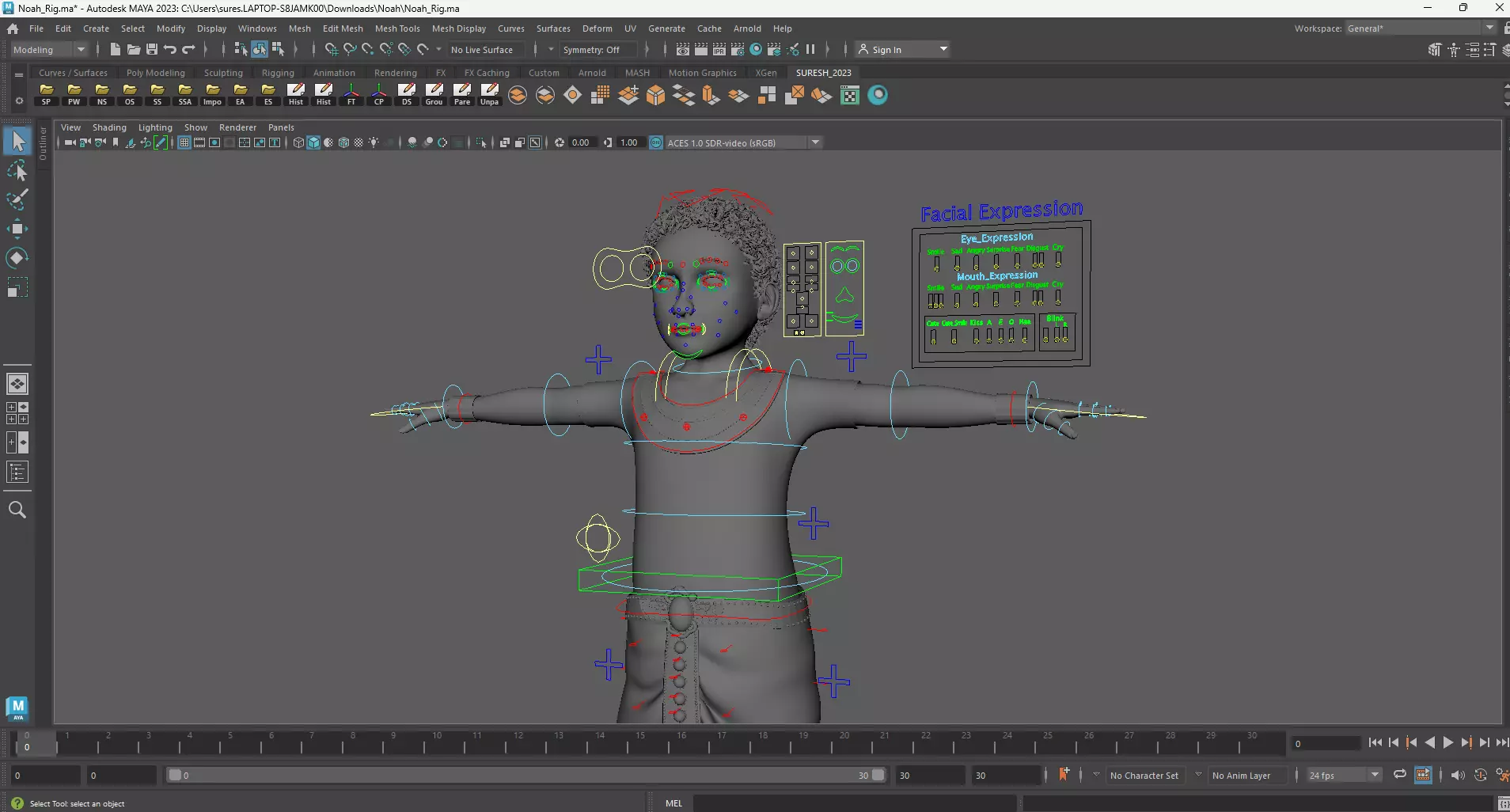 Semi-Realistic prince NOAH - MAYA Rigged and Blender Rigged Low-poly 3D model_19