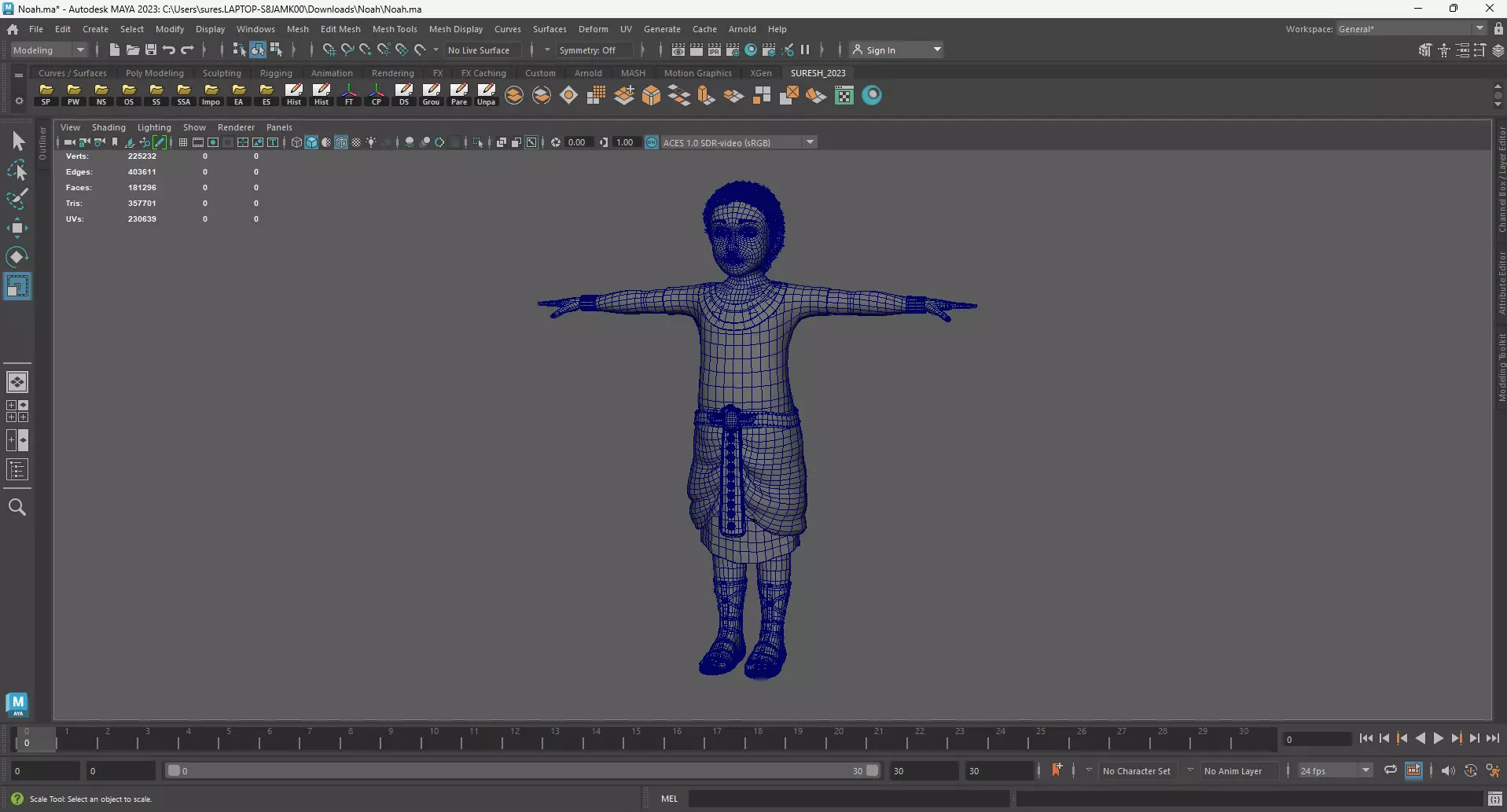 Semi-Realistic prince NOAH - MAYA Rigged and Blender Rigged Low-poly 3D model_9