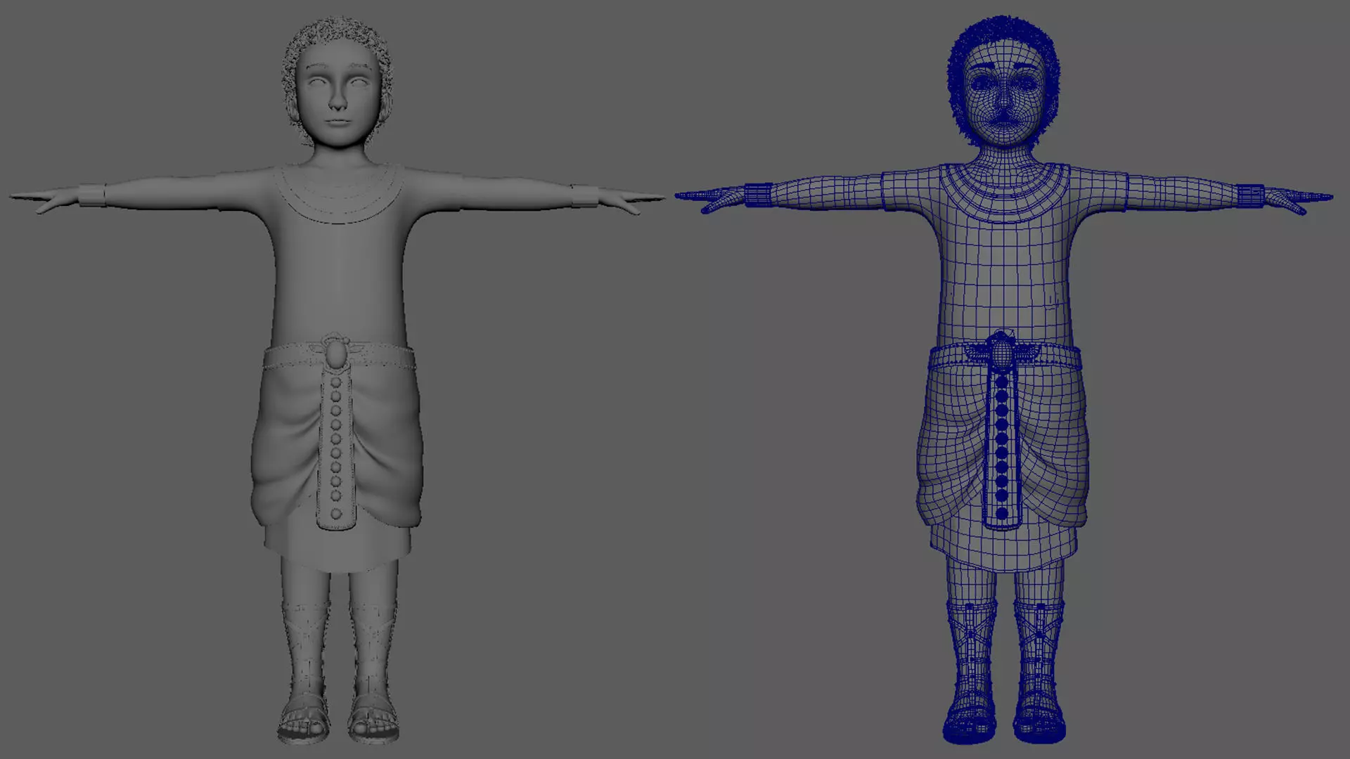 Semi-Realistic prince NOAH - MAYA Rigged and Blender Rigged Low-poly 3D model_10