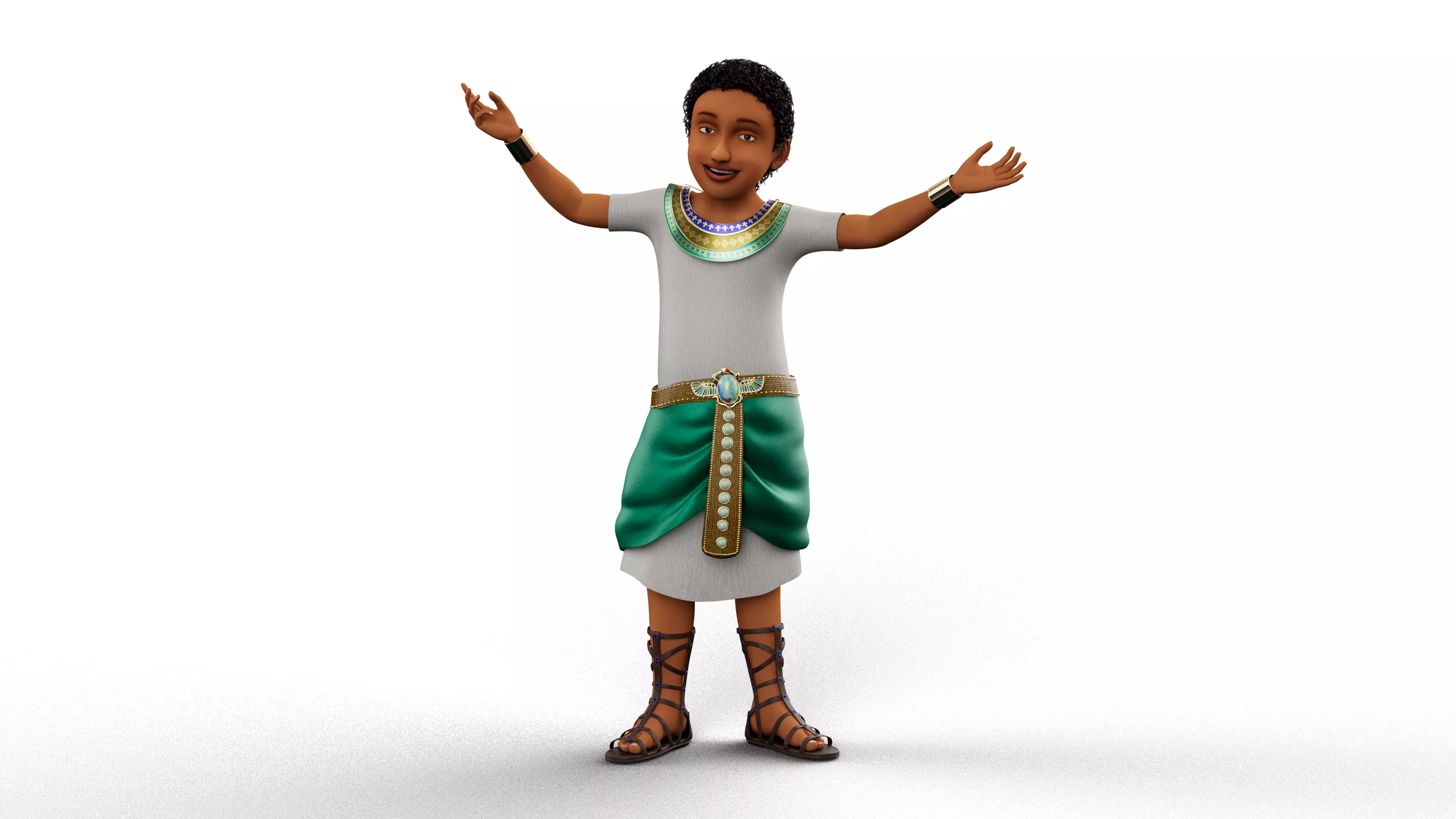 Semi-Realistic prince NOAH - MAYA Rigged and Blender Rigged Low-poly 3D model_3