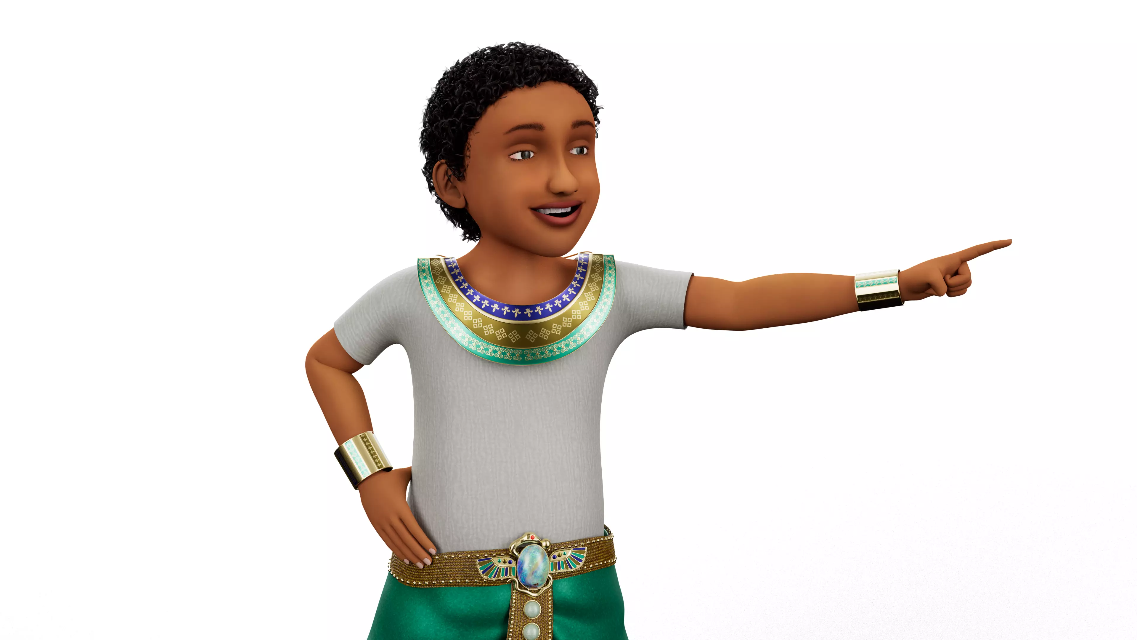 Semi-Realistic prince NOAH - MAYA Rigged and Blender Rigged Low-poly 3D model_5