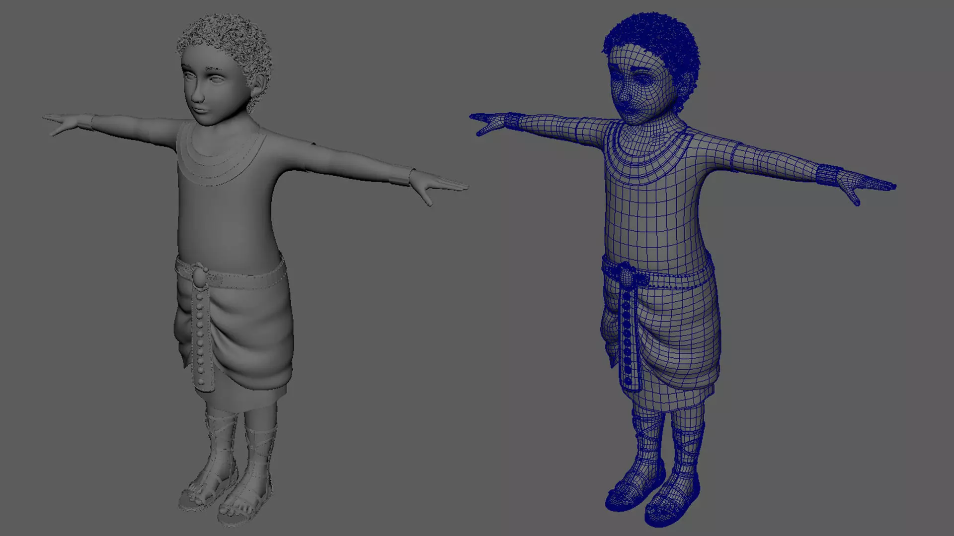 Semi-Realistic prince NOAH - MAYA Rigged and Blender Rigged Low-poly 3D model_11