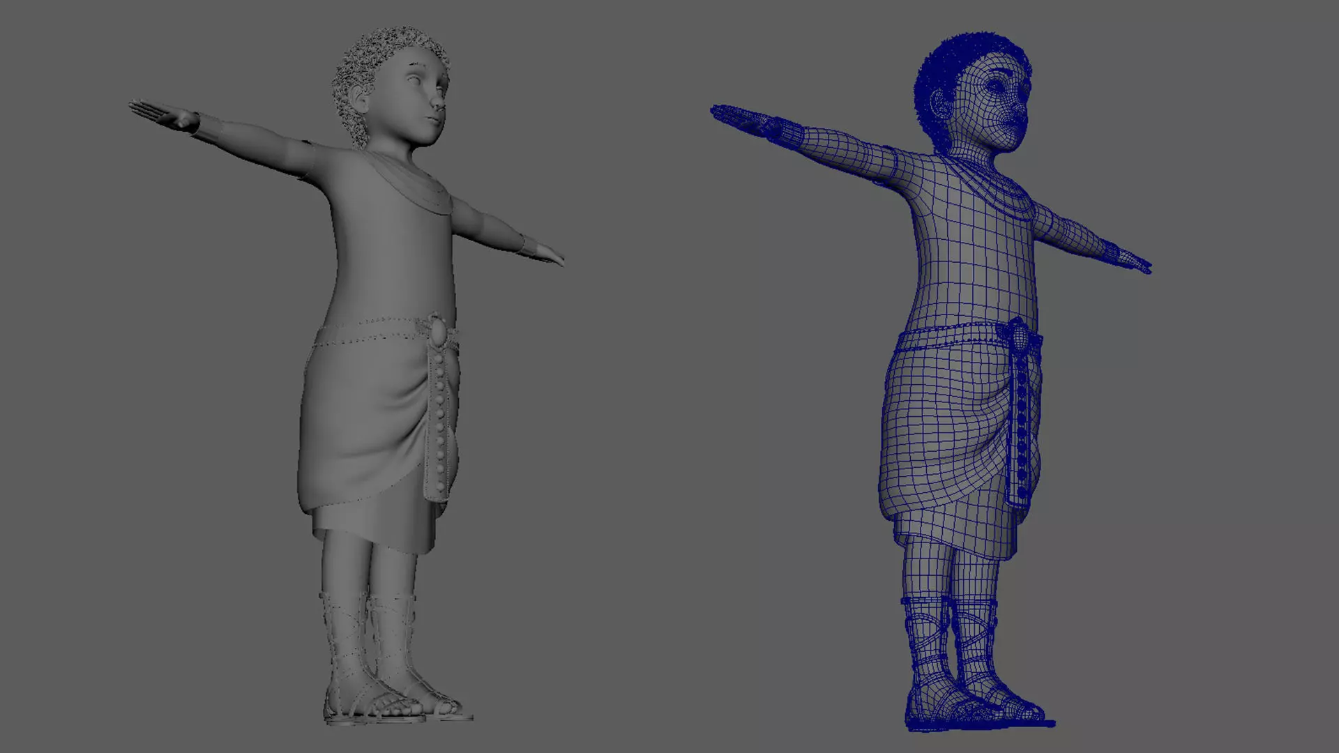 Semi-Realistic prince NOAH - MAYA Rigged and Blender Rigged Low-poly 3D model_13