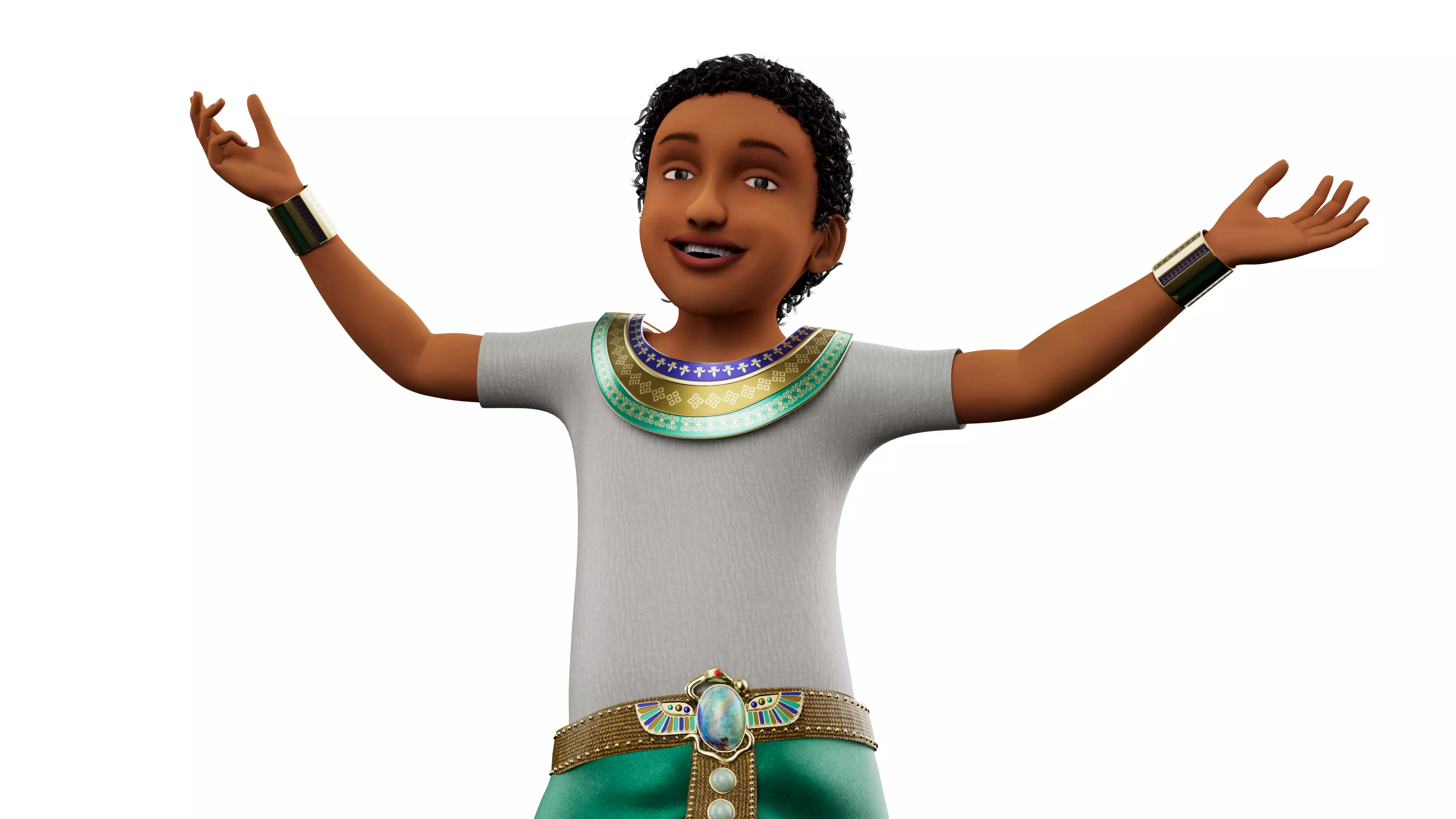 Semi-Realistic prince NOAH - MAYA Rigged and Blender Rigged Low-poly 3D model_7