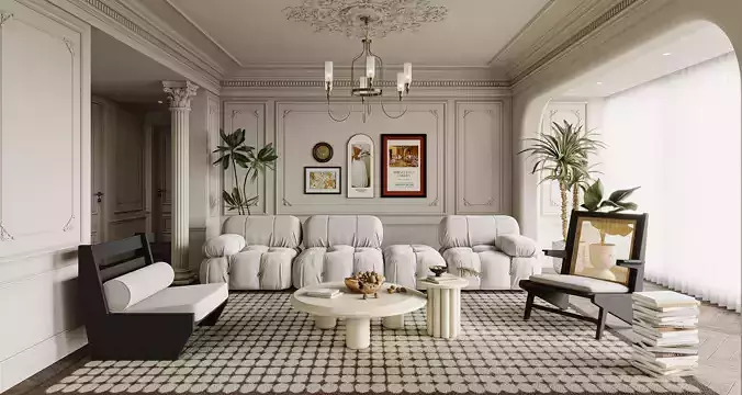 Interior Living Room Scene 15