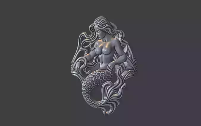 art nouveau mermaid ring