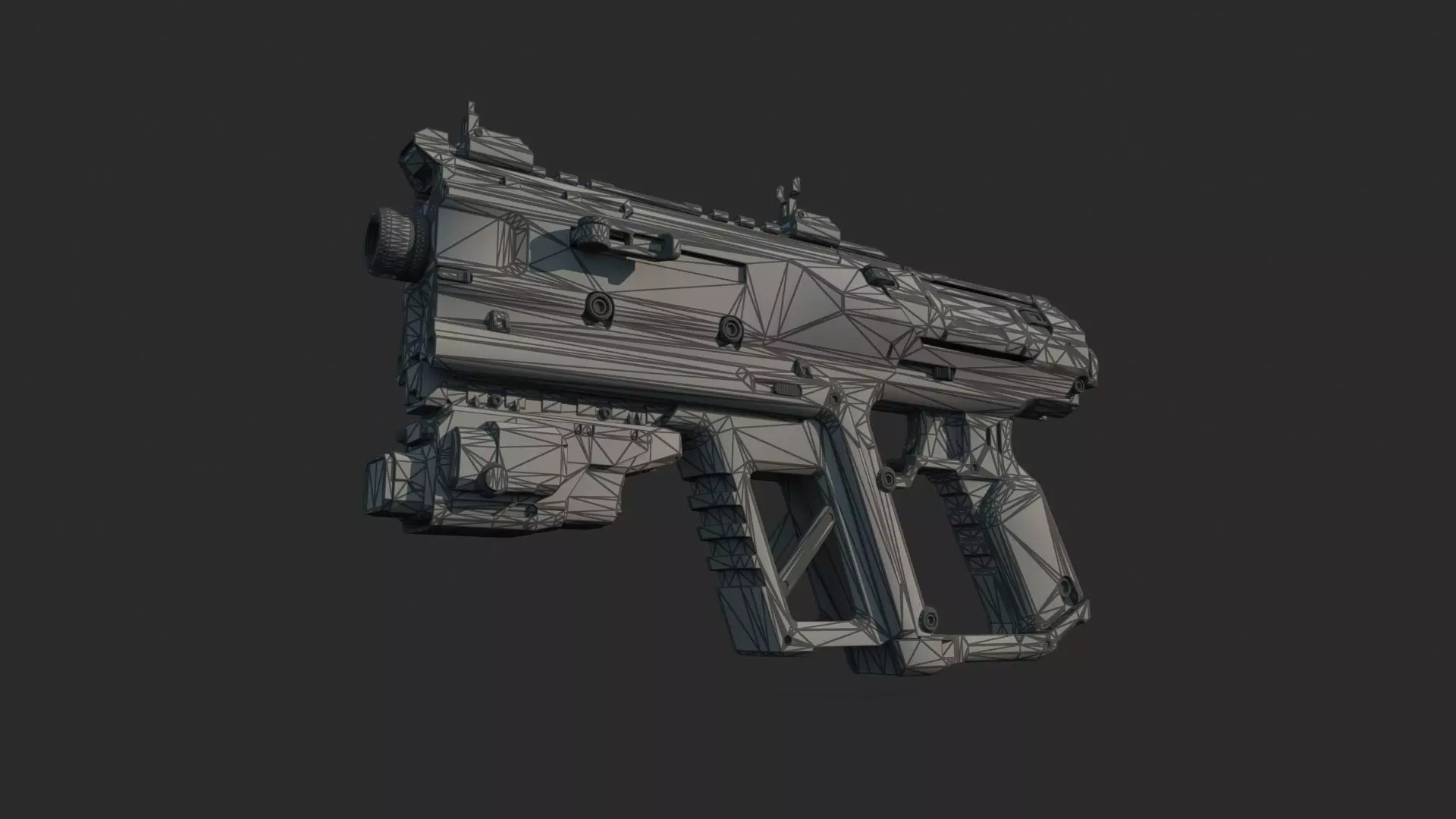 Future Sci-Fi Weapon Laser Gun 3D model_8
