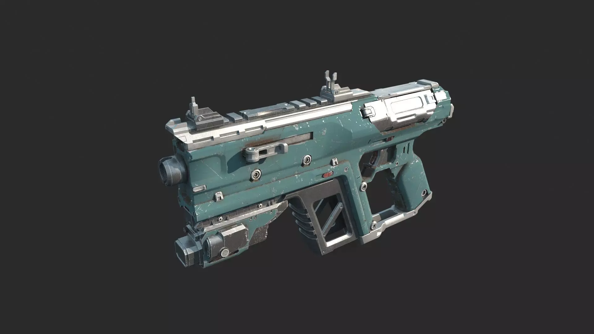 Future Sci-Fi Weapon Laser Gun 3D model_6