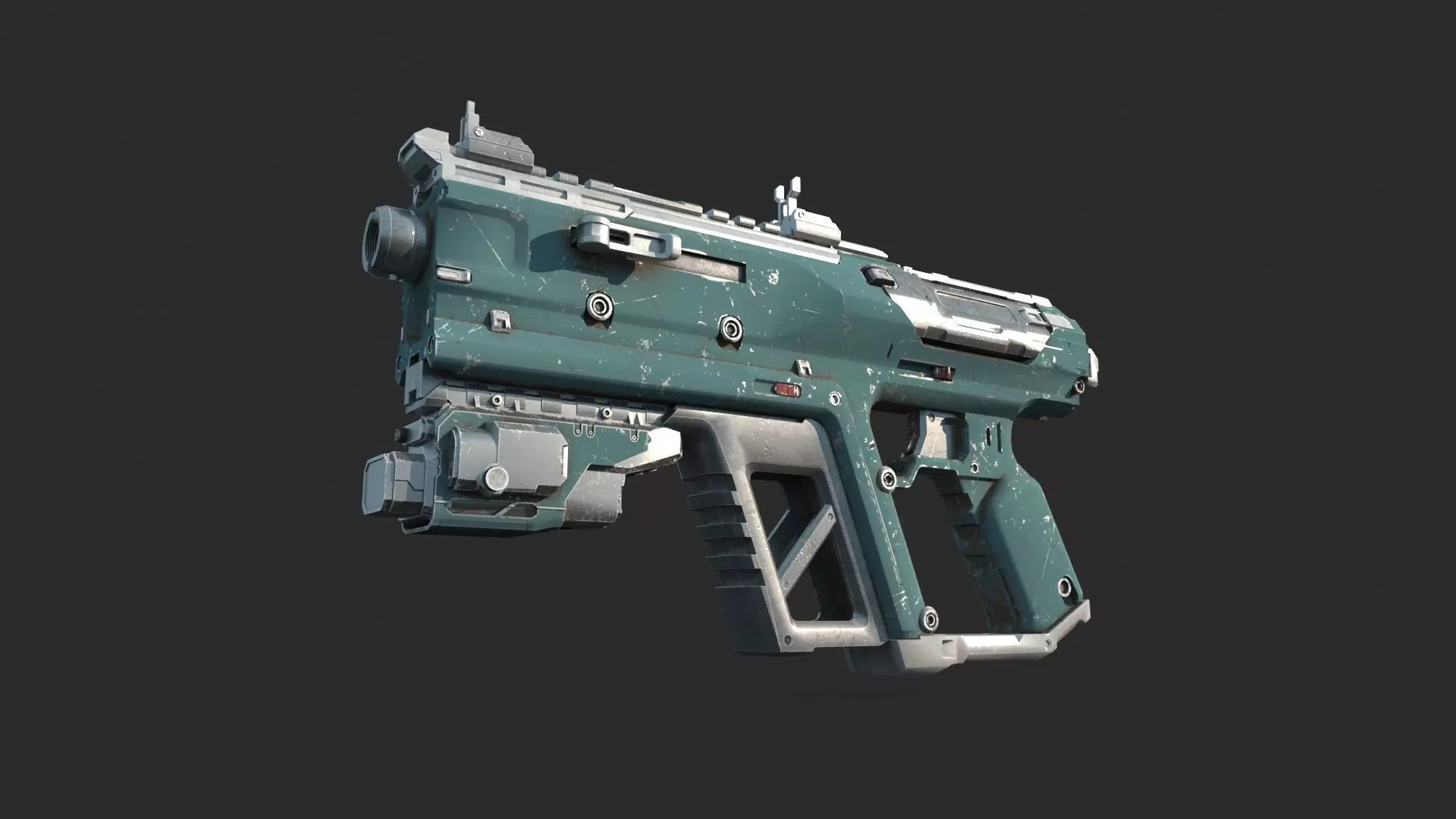 Future Sci-Fi Weapon Laser Gun 3D model_0