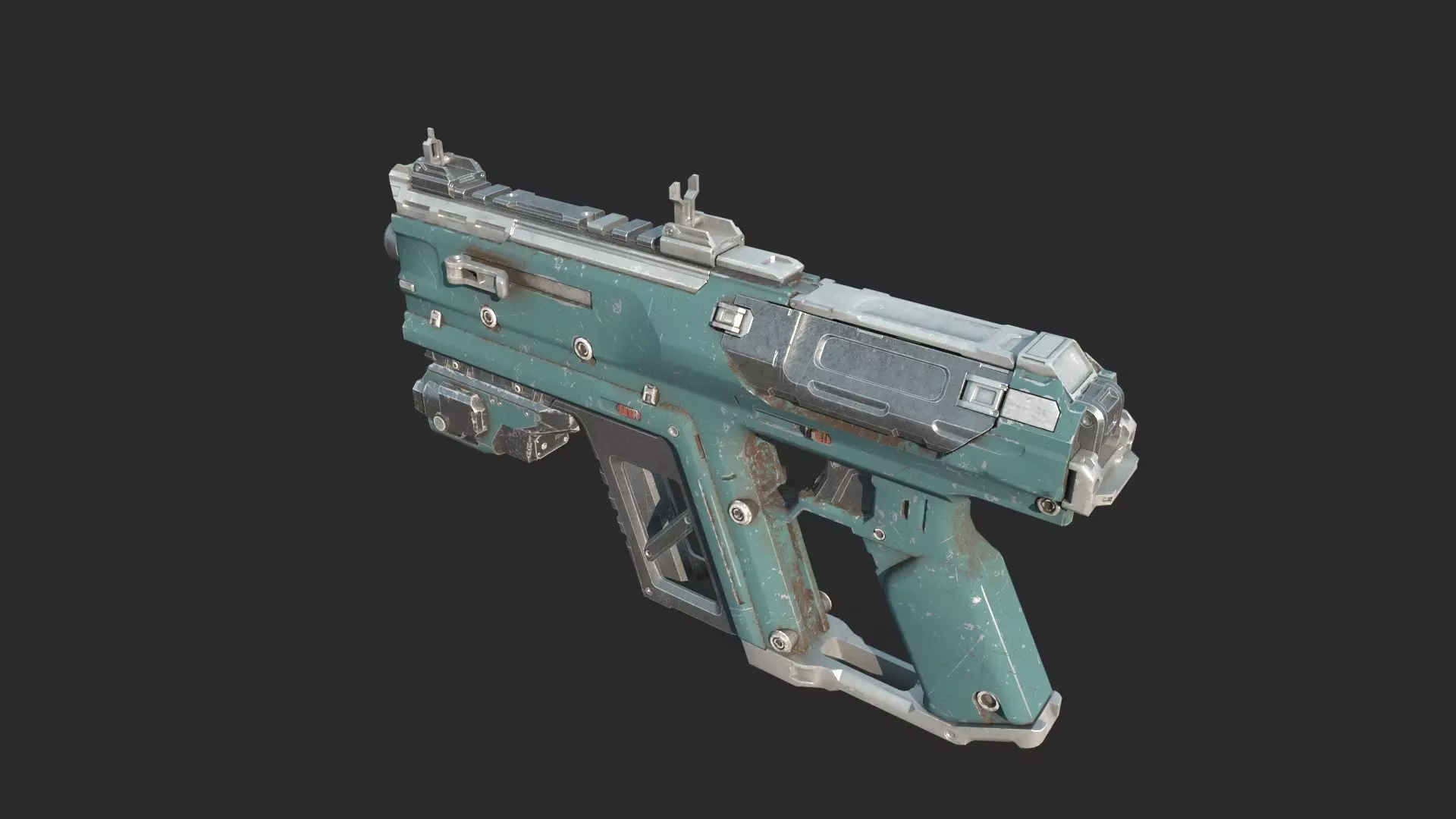 Future Sci-Fi Weapon Laser Gun 3D model_4