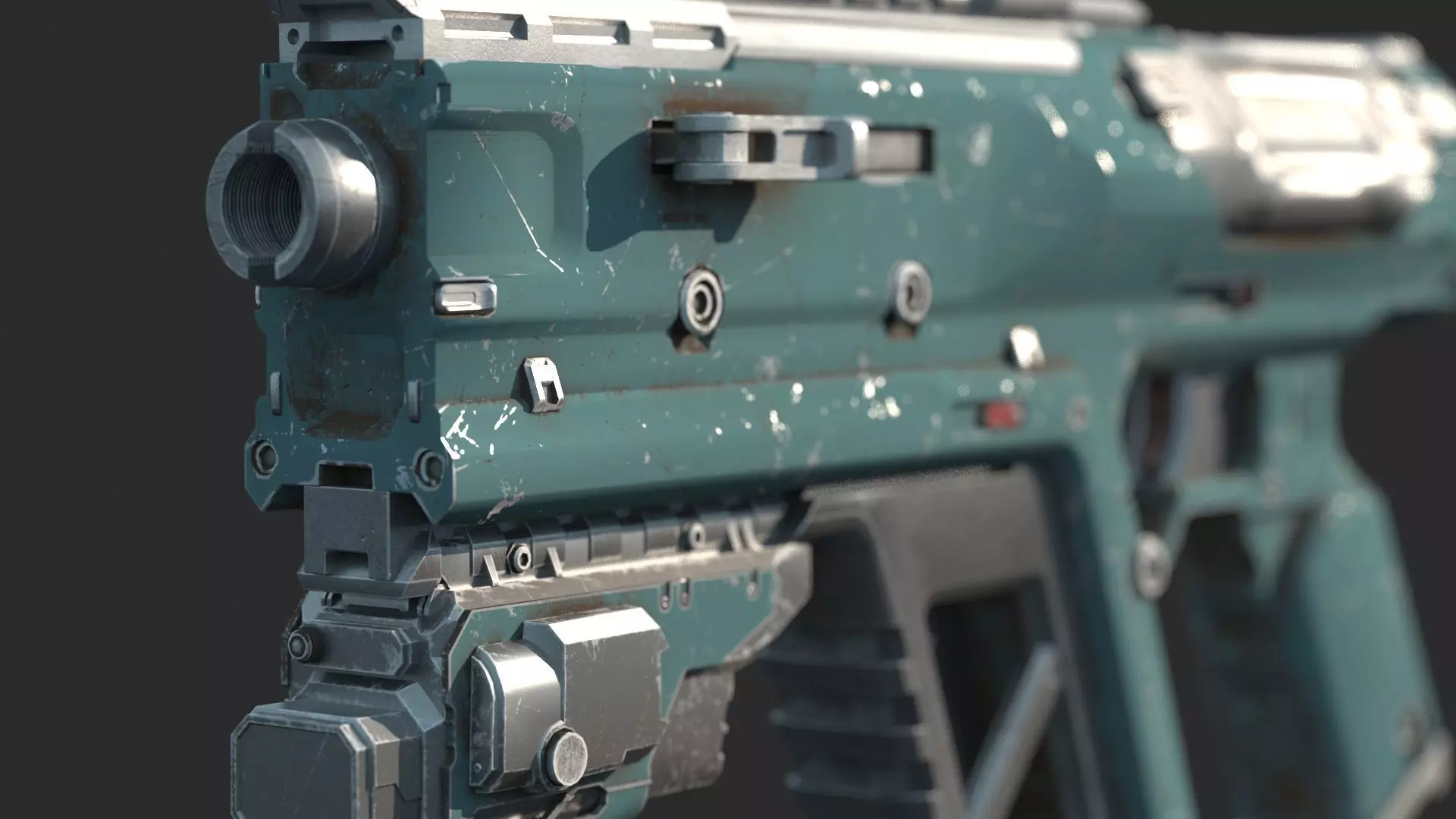 Future Sci-Fi Weapon Laser Gun 3D model_3