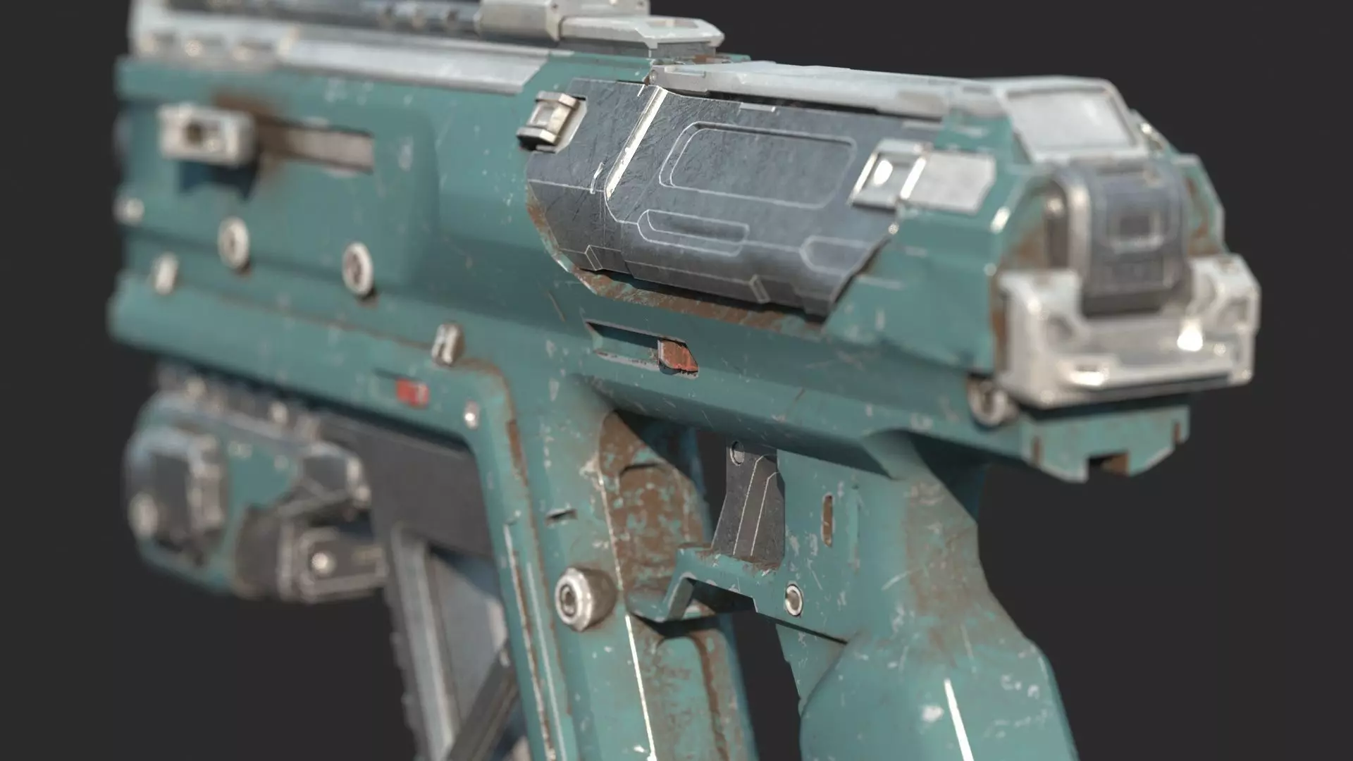 Future Sci-Fi Weapon Laser Gun 3D model_5