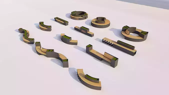 Urban Park Planter Bench Kit