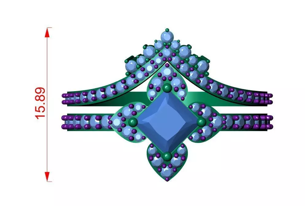 Solitaire ring 3D print model_9