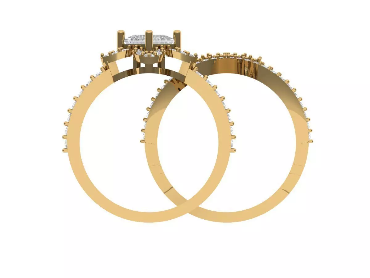 Solitaire ring 3D print model_3