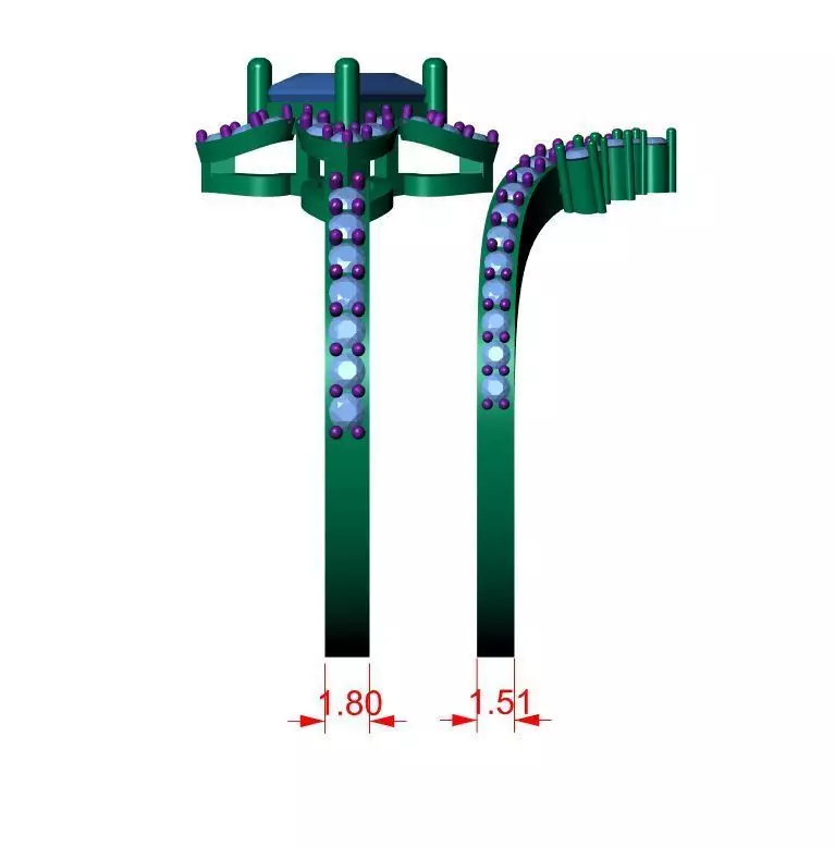 Solitaire ring 3D print model_12