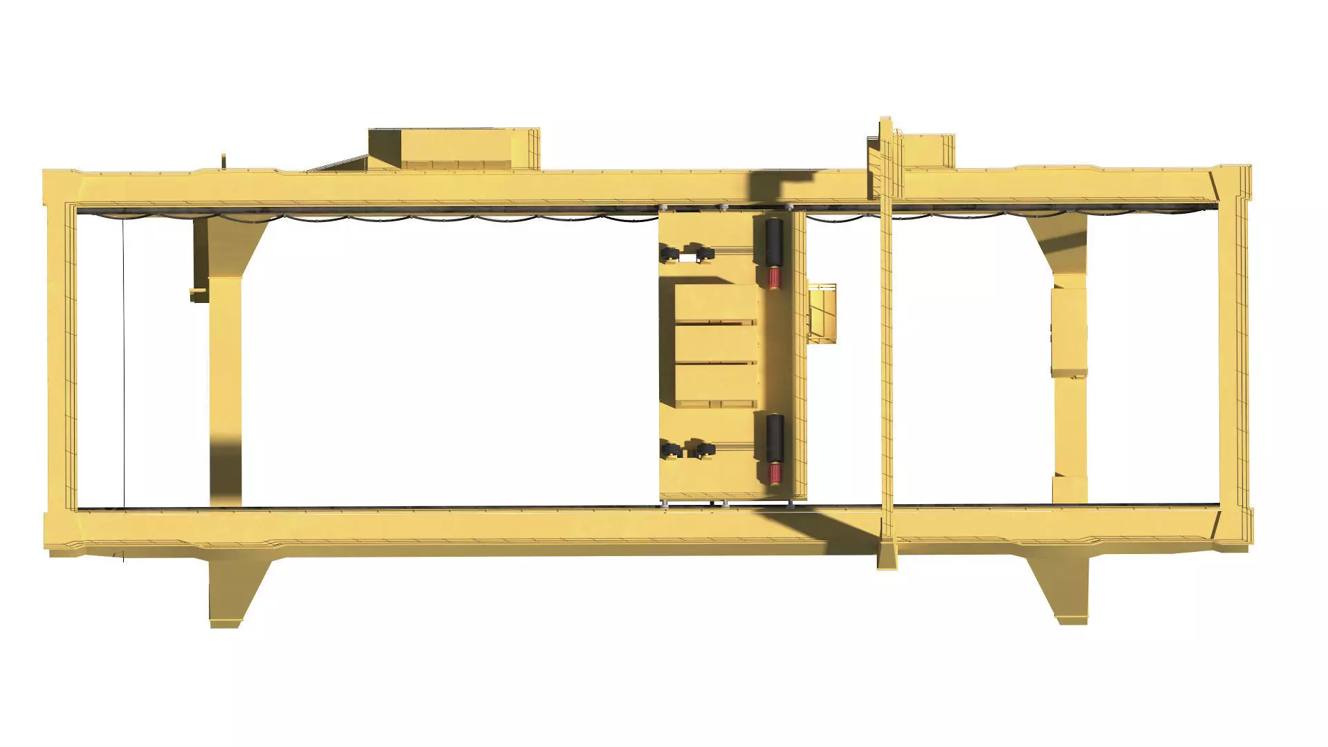 Harbor RTG Gantry crane 04 Low-poly 3D model_13