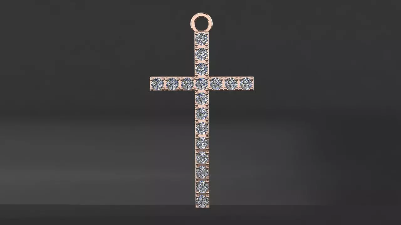 Cross Diamond 3D print model_3