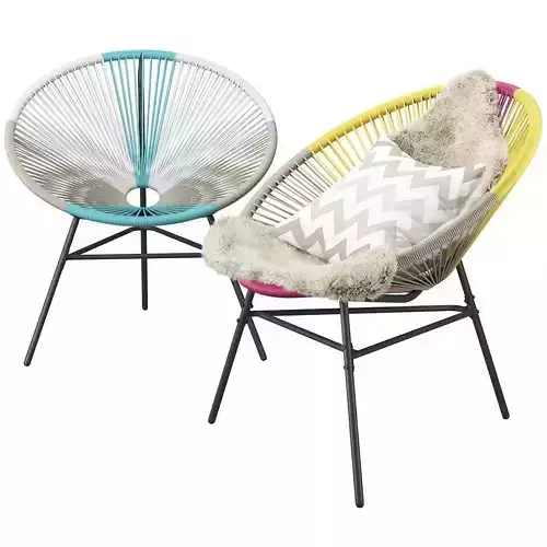 Garden Chairs Acapulco Pe Rattan 3D model