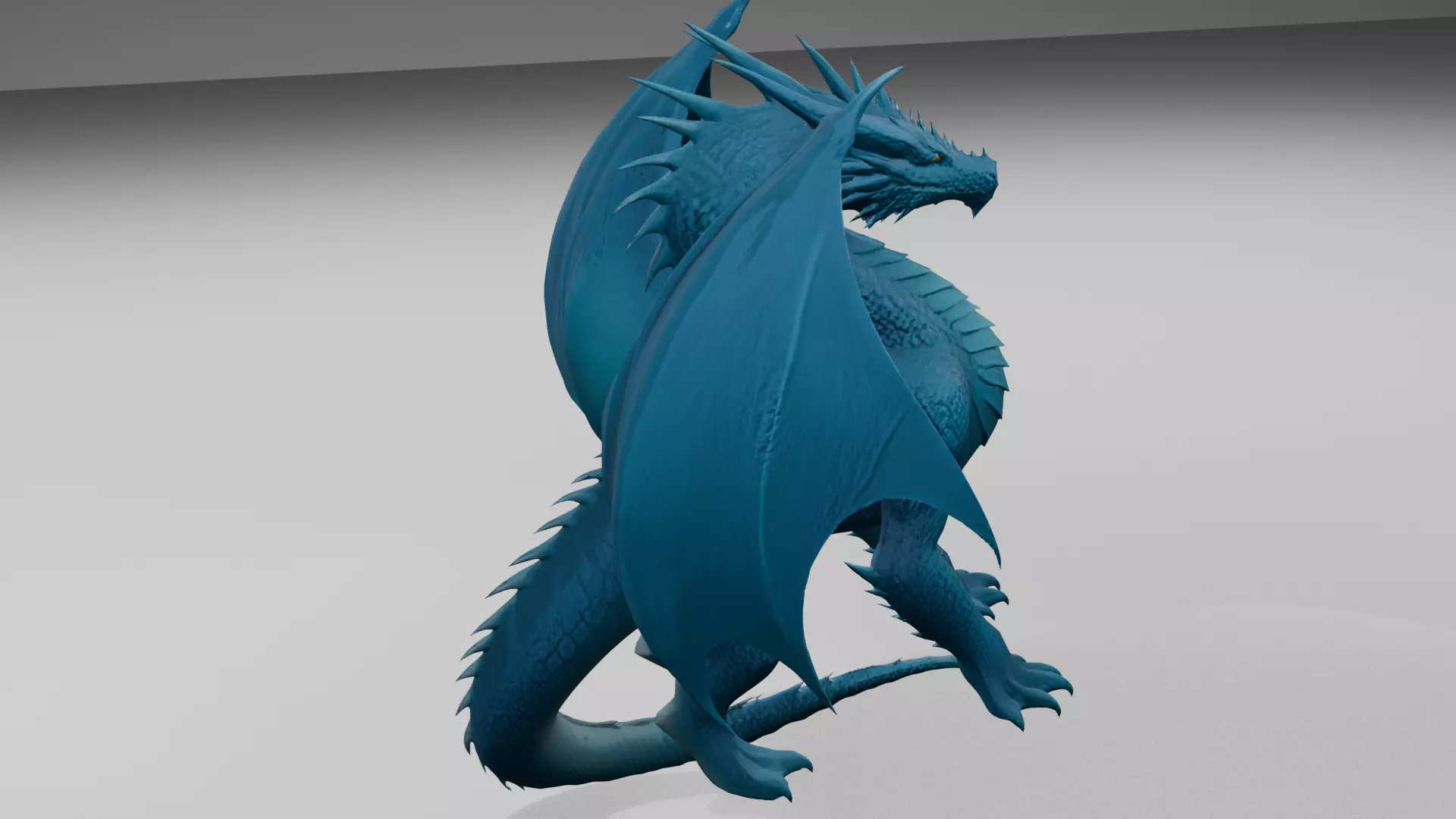 Blue Dragon Fantasy and Mythical Power and Legendary Elegance Free 3D model_2