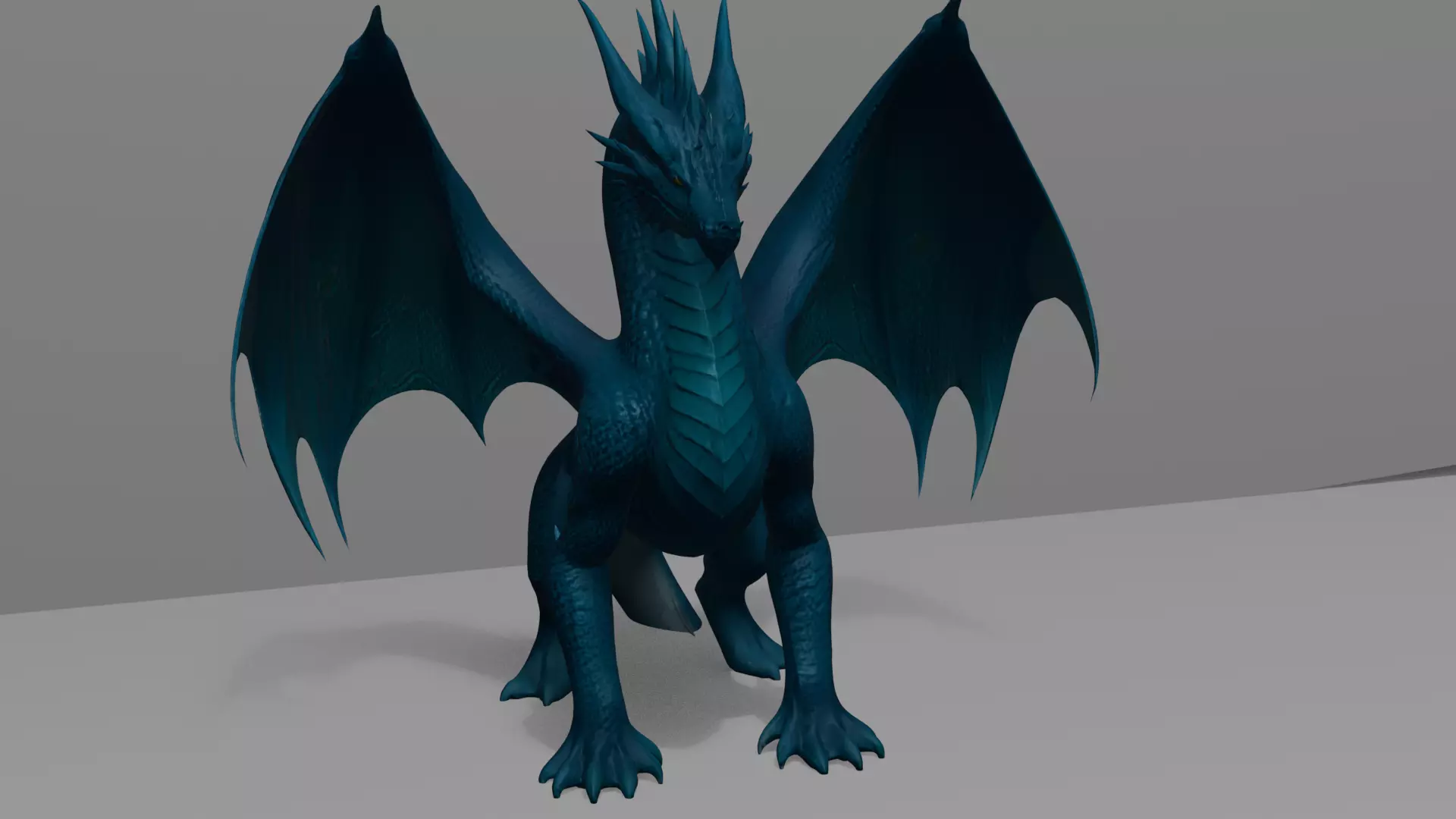 Blue Dragon Fantasy and Mythical Power and Legendary Elegance Free 3D model_3