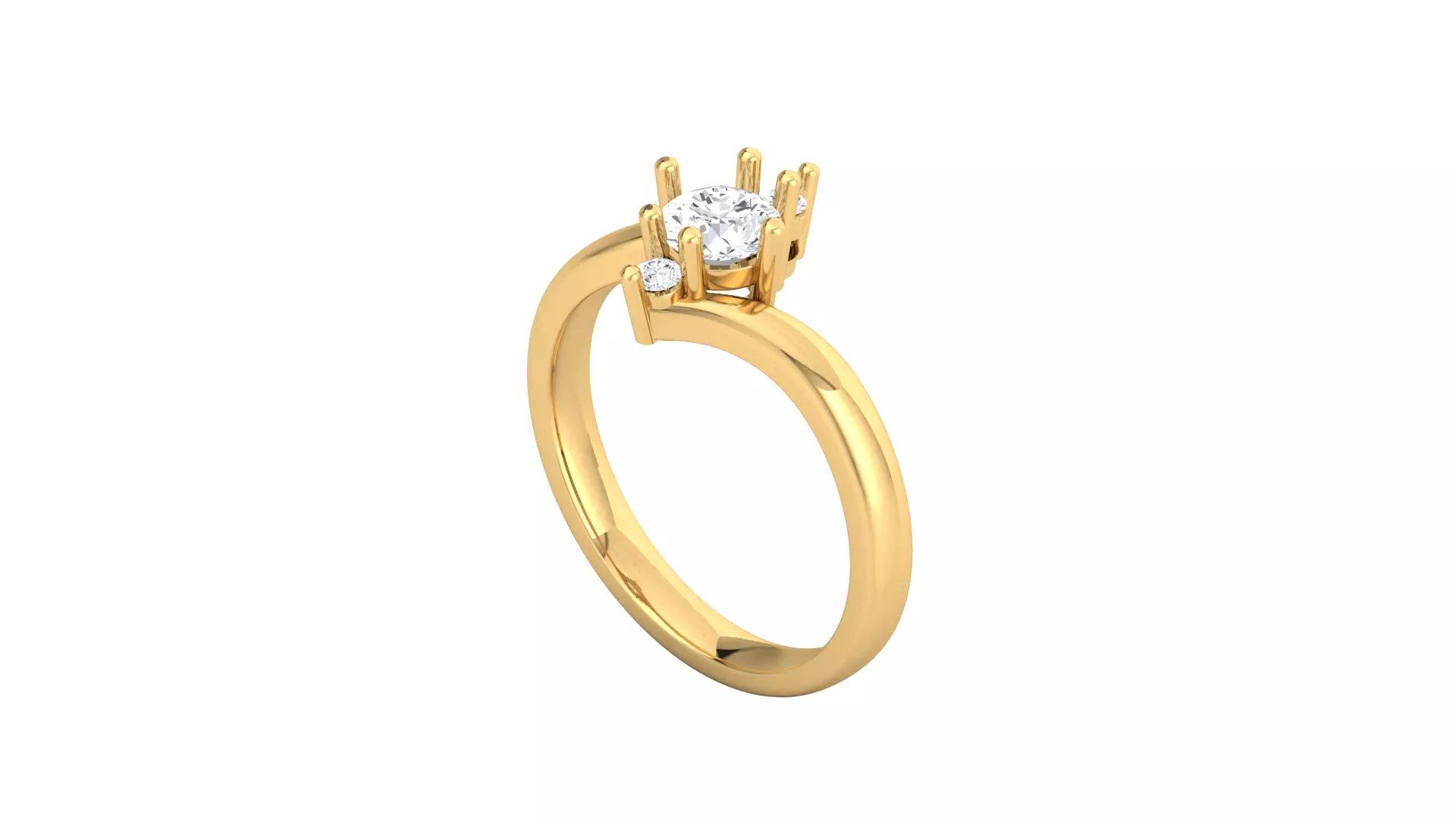 Women Ring Render 3dm STL OBJ FBX Details 3D print model_4