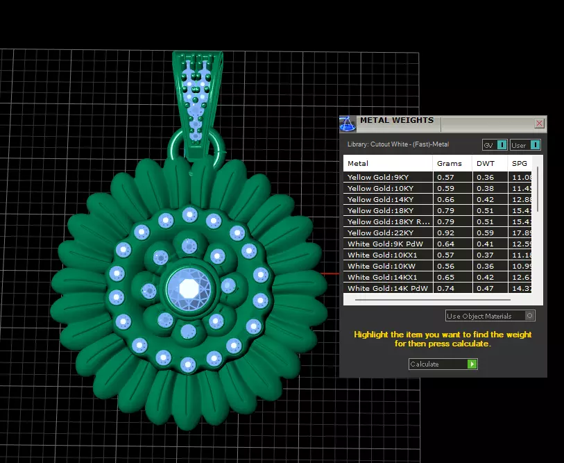 gold flower pendant 3d p-rintable model 3D print model_6