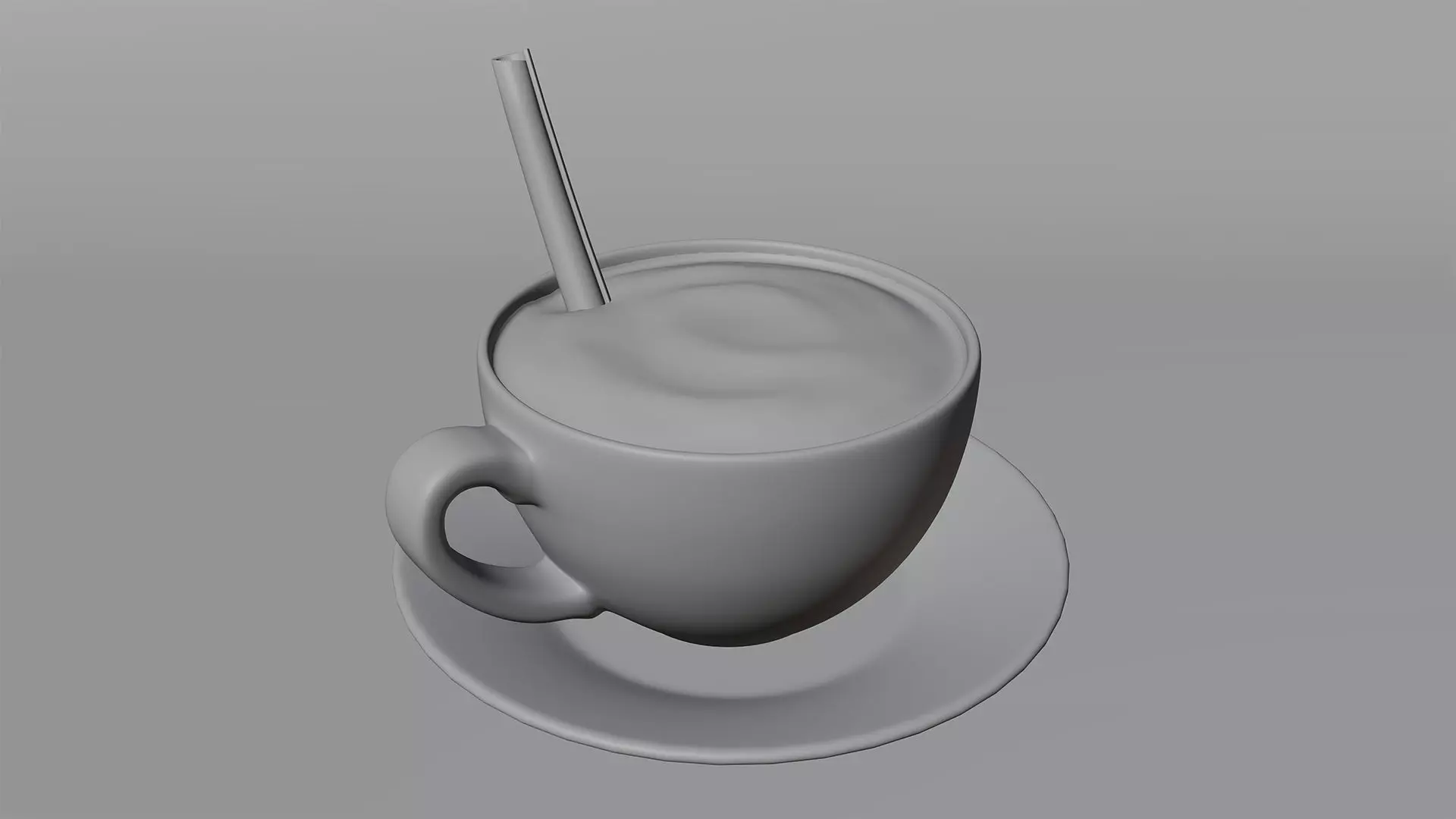 Autumn Coffee Mug and Saucer with Coffee and Cinnamon 3D model_8
