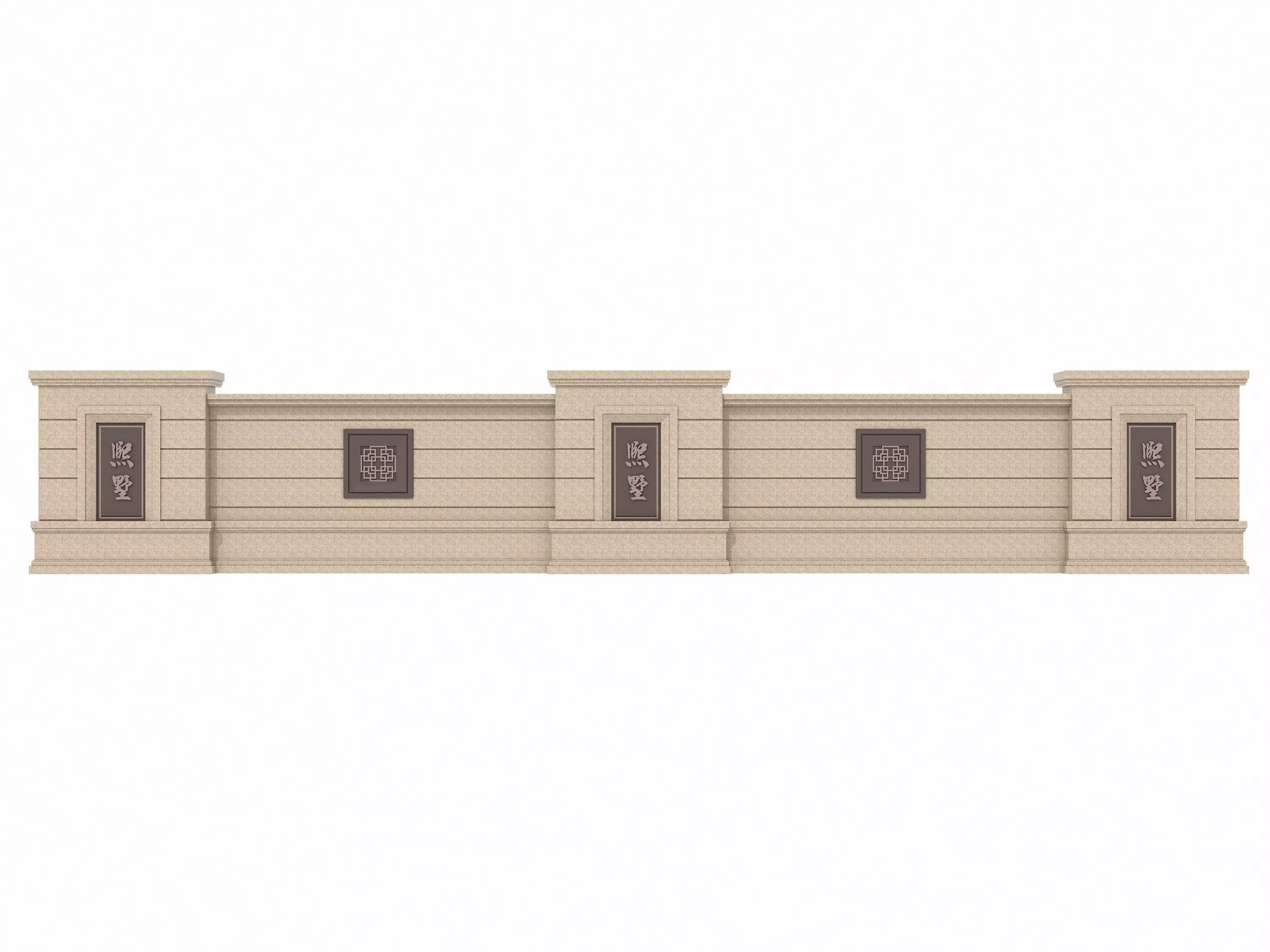 Fence in classic style 3D model_5