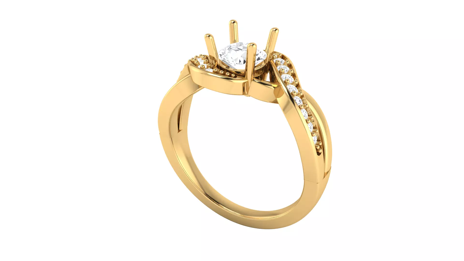 Women Ring Render 3dm STL OBJ FBX Details 3D print model_0